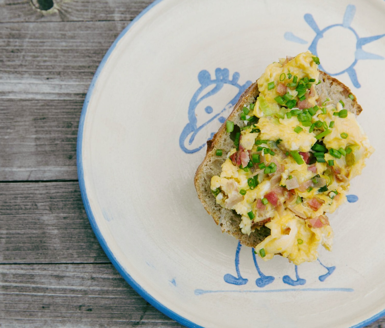 Scrambled Eggs with Ham